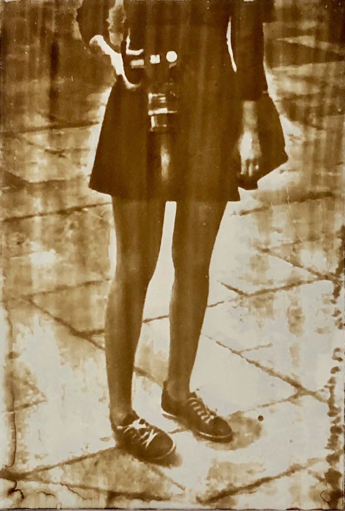 Przemek Zajfert, "Photographer" – heliograph from Google Street View Frame, Calle dei Tredici Martiri 2013. Heliography Project 1827–2027 Przemek Zajfert, "Photographer" – heliograph from Google Street View Frame, Calle dei Tredici Martiri 2013. Heliography Project 1827–2027